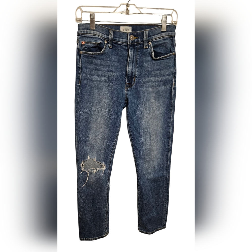 Hudson Straight Leg Distressed Jeans Size 26